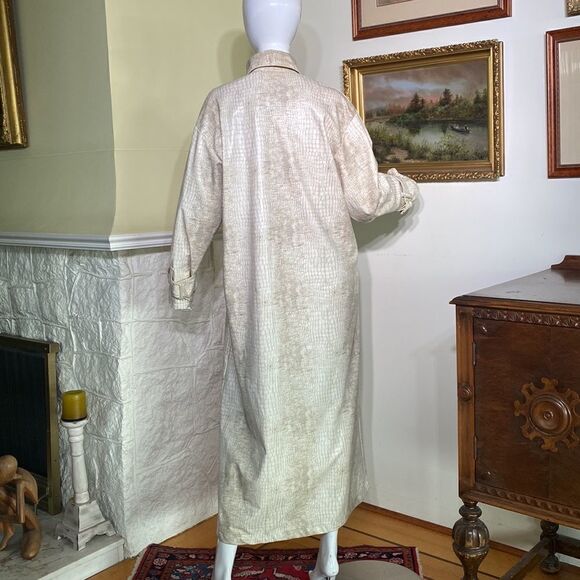 Vintage Linda Lundstrom 1980’s Snakeskin Maxi Trench Coat - Picture 3 of 13